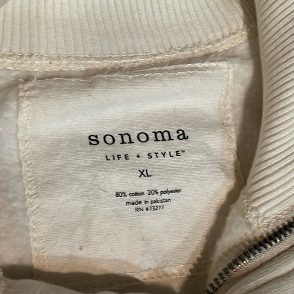size XL sonoma life + style quarter zip sweatshirt - Picture 4 of 4